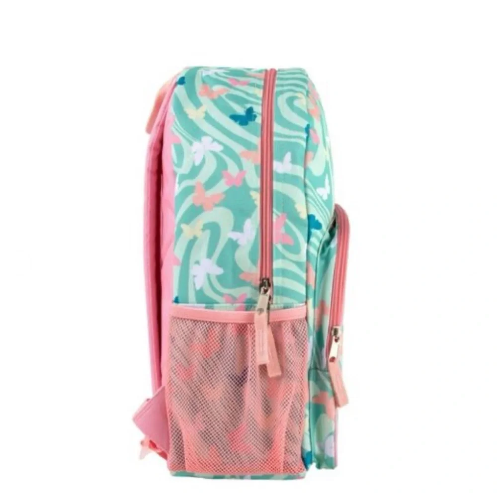 Aqua Blue and Pink Butterfly Laptop Back Pack, NWT